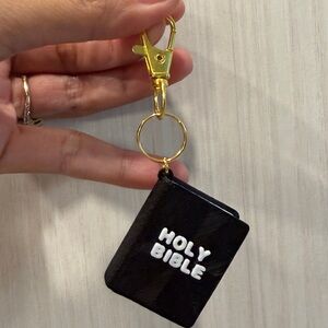 Black Holy Bible Keychain